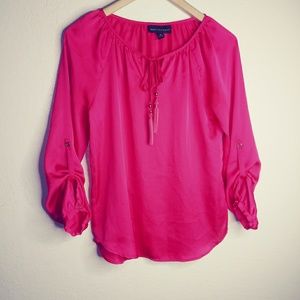 Dana buchman pink blouse size x-small
